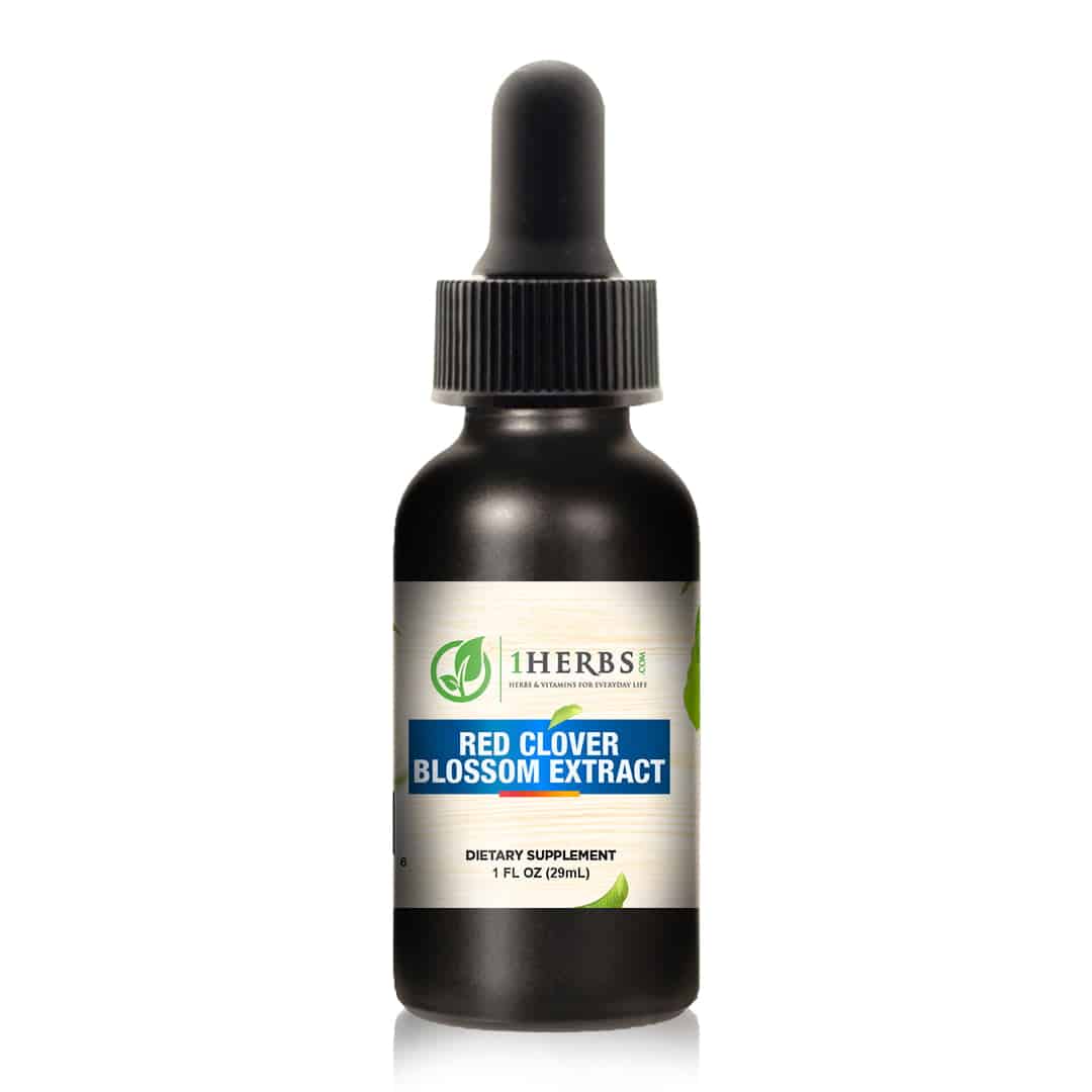 1Herbs Liquid Red Clover Blossom Extract – Alcohol-Free Menopause & Hormonal Support