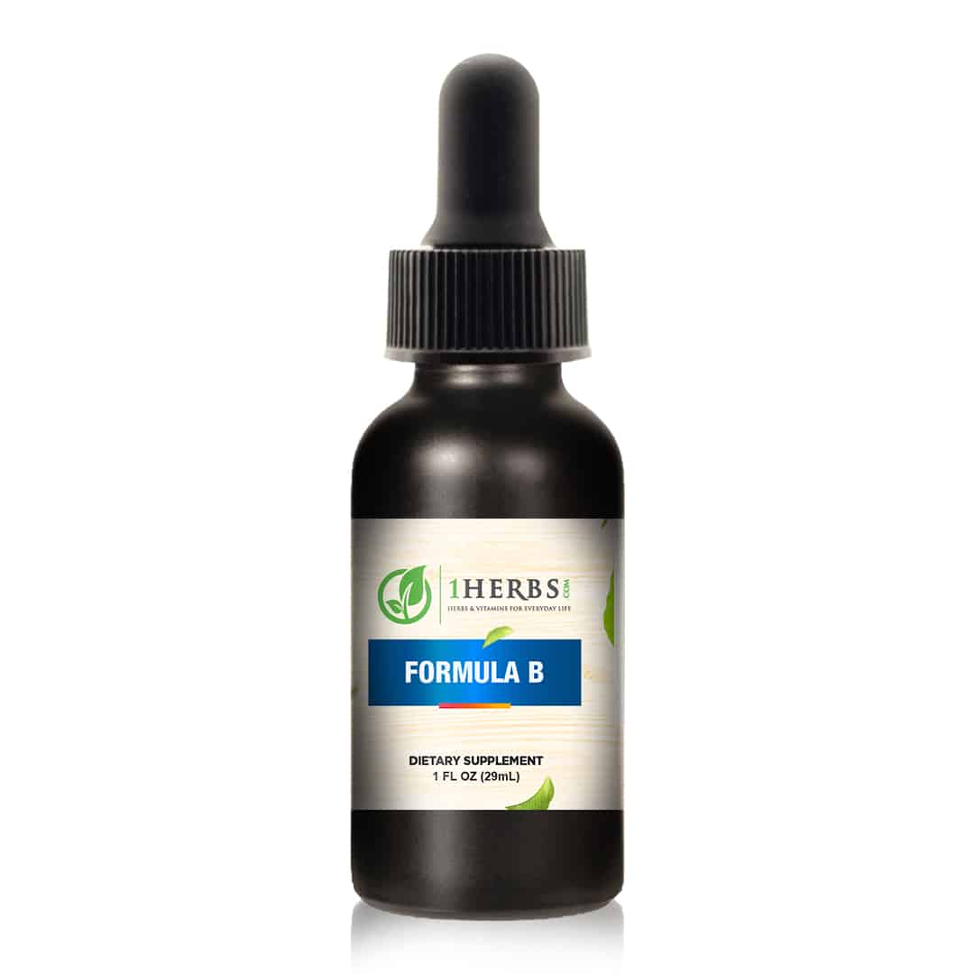 1Herbs Formula B Liquid Herbal Blend – Alcohol-Free Brain, Memory & Focus Support