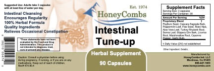 Intestinal Tune-Up 90 veggie capsules bottle – gut health & fiber supplement — 1Herbs