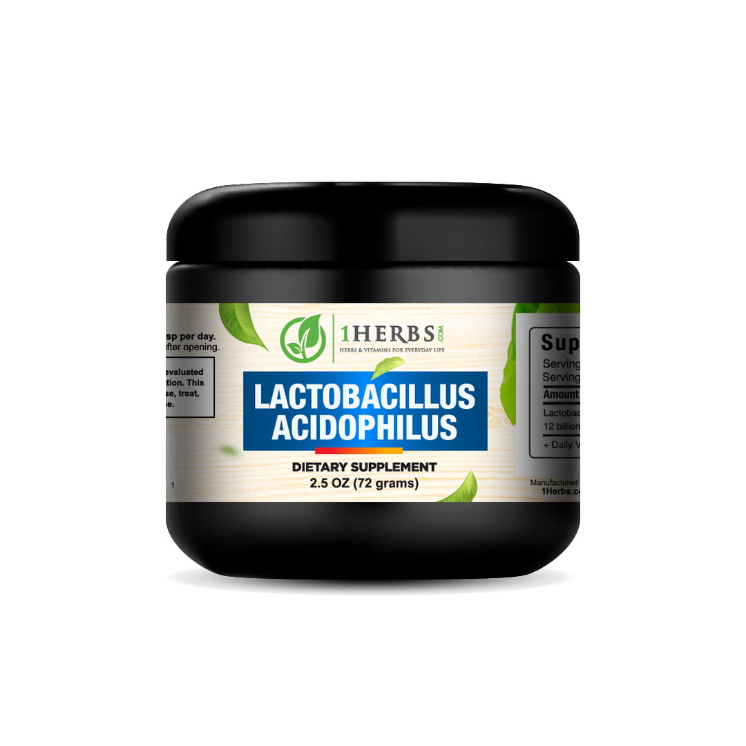 1Herbs Lactobacillus Acidophilus Probiotic Powder 2oz – Gut & Digestive Health