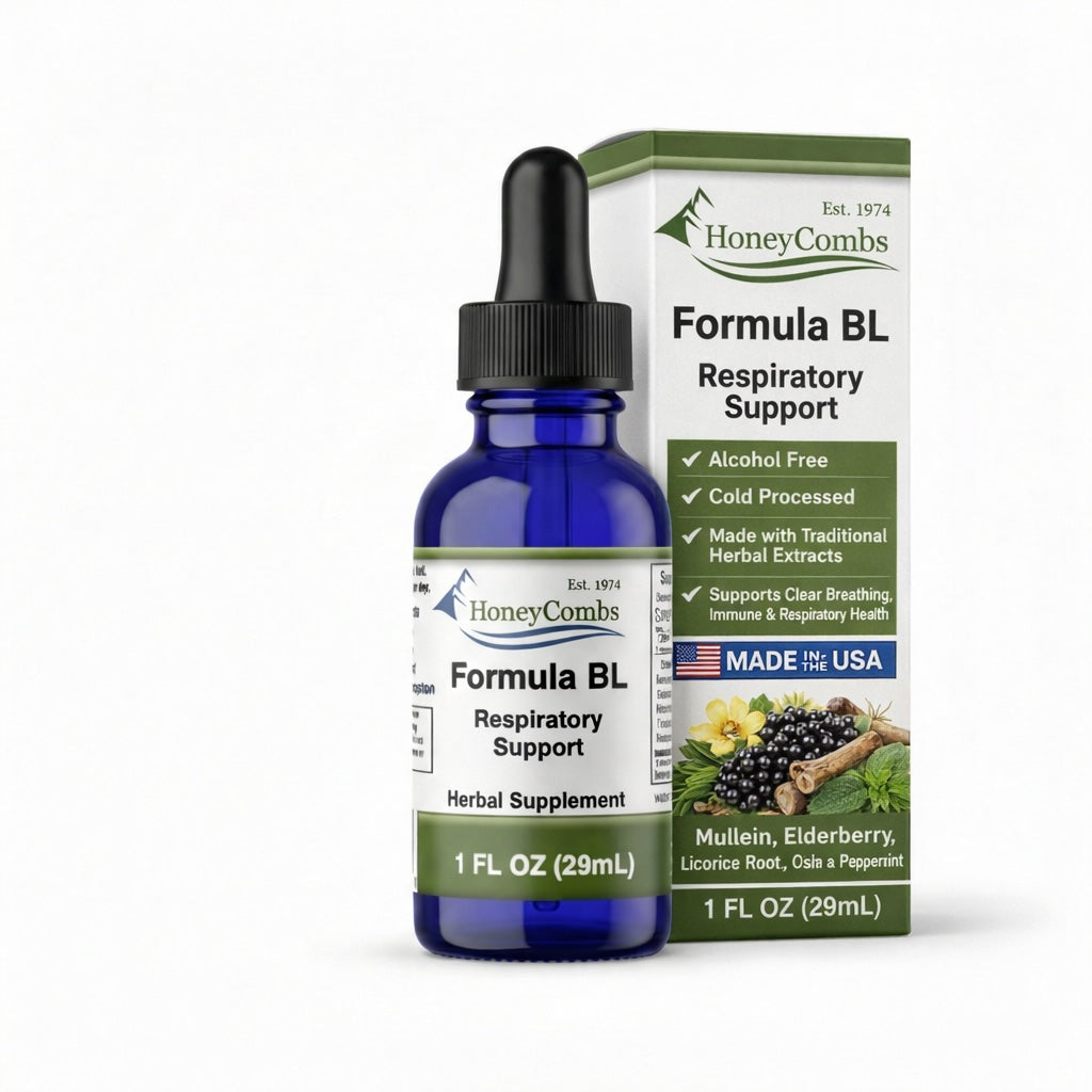 1Herbs Formula BL Liquid Herbal Blend – Alcohol-Free Bronchial & Lung Support