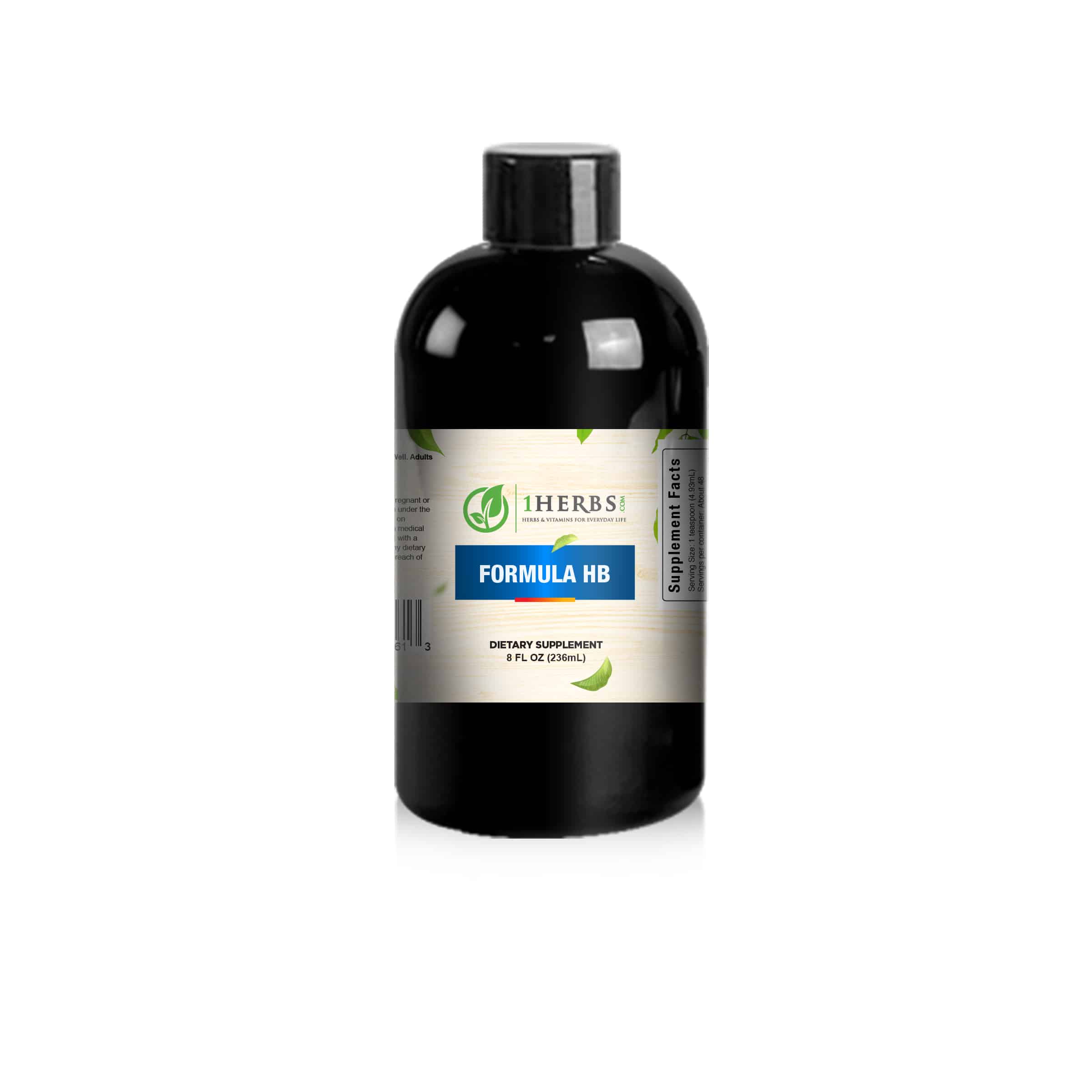 1Herbs Formula HB Liquid Herbal Extract – Alcohol-Free Heartburn & Acid Reflux Relief