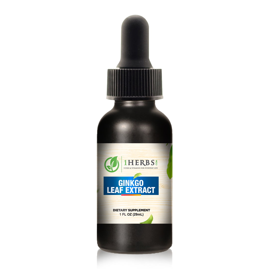 1Herbs Liquid Ginkgo Biloba Extract – Alcohol-Free Brain & Memory Support