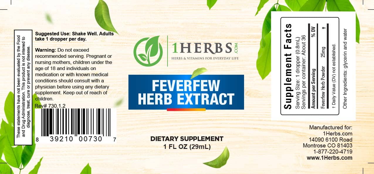 Feverfew Herb Liquid Alcohol-Free Extract image 1