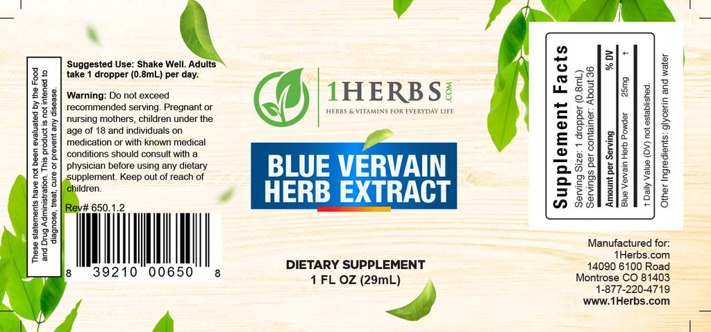 Blue Vervain Liquid Alcohol-Free Extract image 1