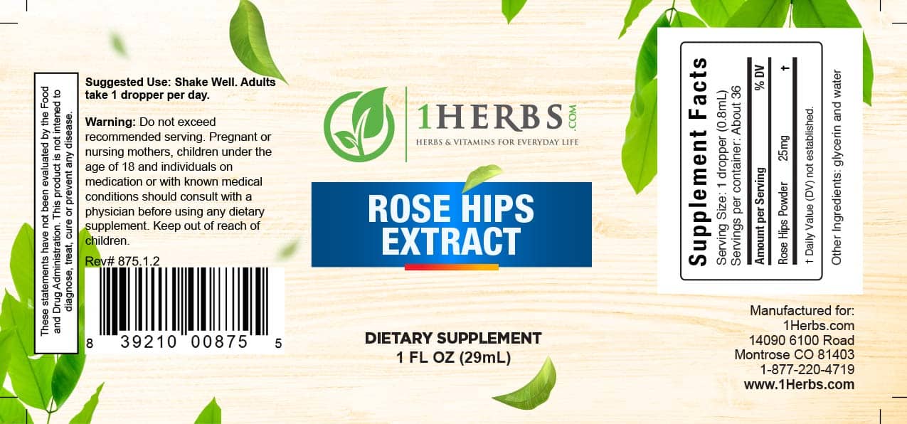 Rosehips Herb Liquid Alcohol-Free Extract image 1